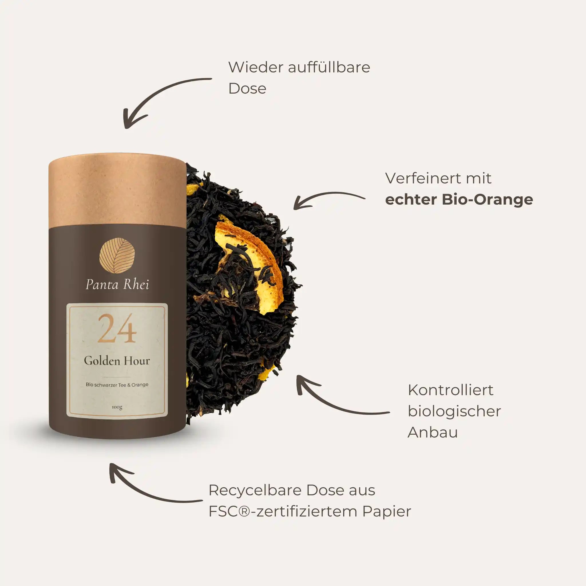 Bio schwarzer Tee mit Orange