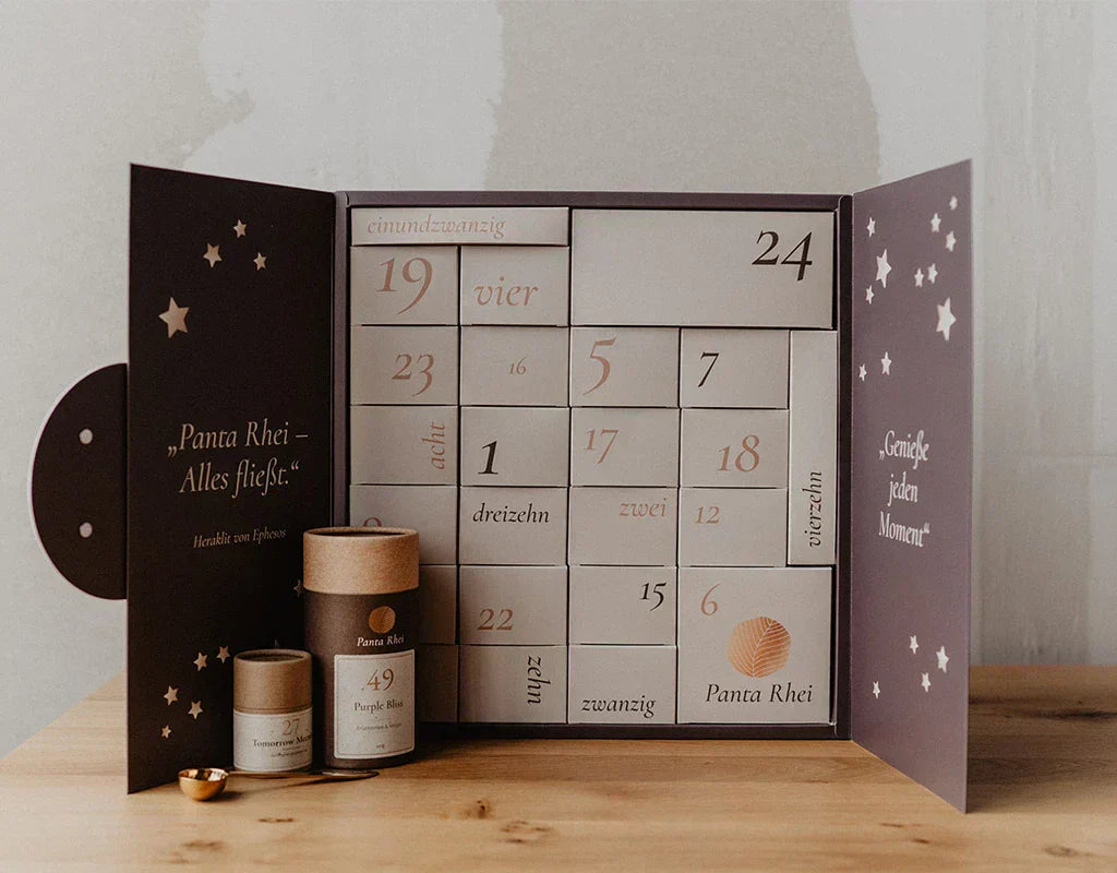 Loser Tee Adventskalender 2025 mit Zubehör – Sieb, Löffel & Kandis
